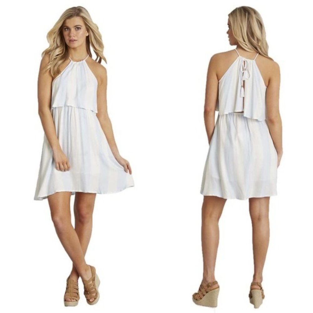 NWT Lauren James Nassau Stripe Dress in Hydrangea Stripe